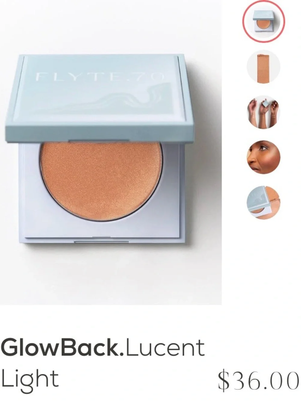 Flyte 70 Glow Back Cream to Powder Highlight The Glamorous Life - Picture 2 of 10